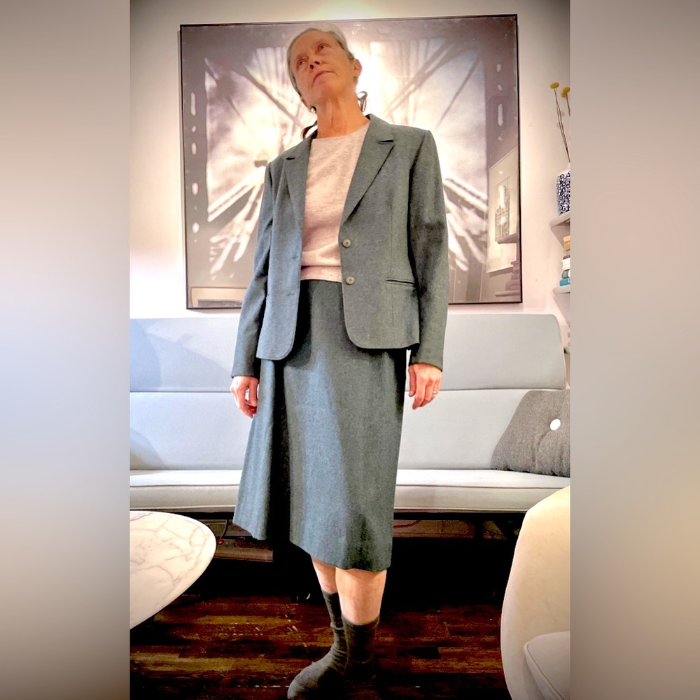 Mint vintage 70s Pendleton skirt suit. teal- size 6-8